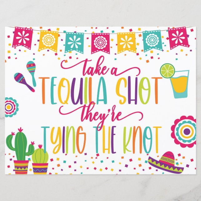 Prenez une Tequila Shot Ils nouent le noeud Signe (Devant)