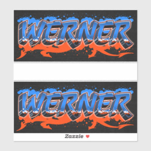 Prénom de Werner Nom Graffiti Autocollant Autocoll