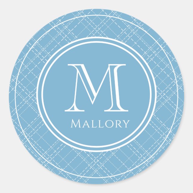 Prénom et Sticker d'ordinateur portable Monogram i (Devant)