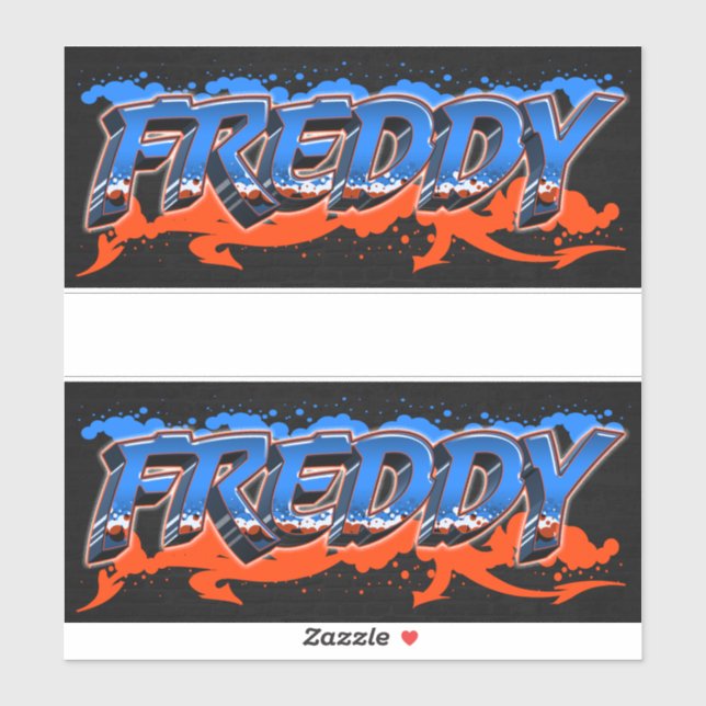 Prénom Freddy Nom Graffiti Autocollant Autocollant (Feuille)