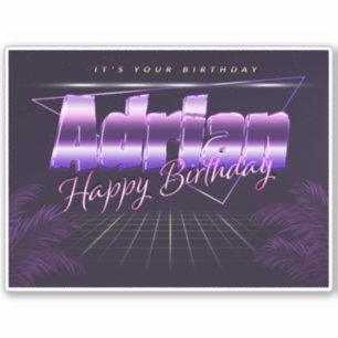 Prénom lila retro Sticker