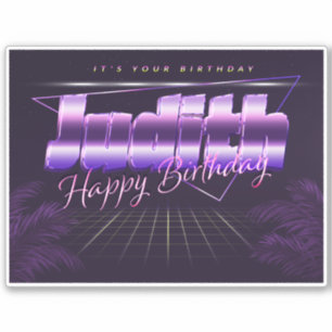 Prénom lila retro Sticker