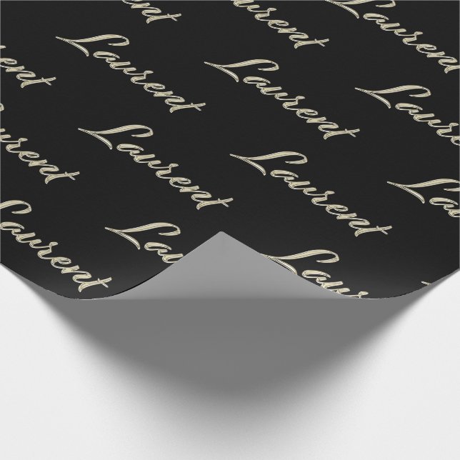 Prénom Nom du papier cadeau (Coin)