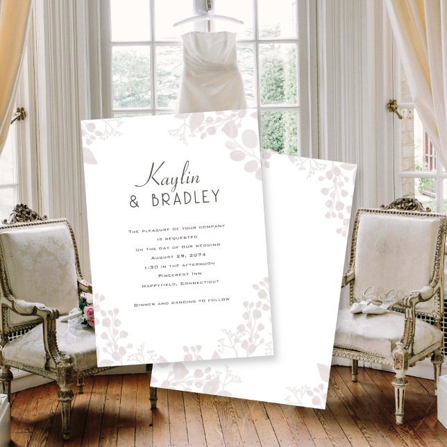 Prénoms Léger Mariage Frontière Invitations (Créateur téléchargé)