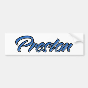 Préon Nom bleu Autoaufkleber Sticker