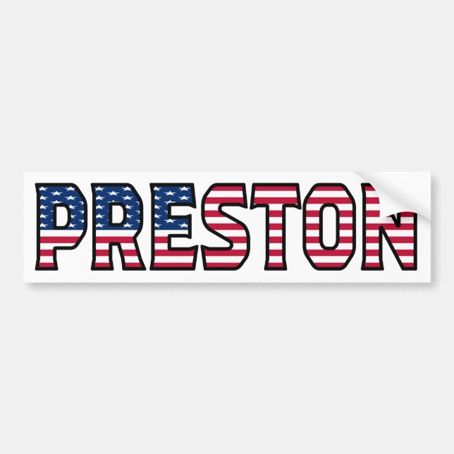 Préon Nom Vorname USA Aufkleber Sticker Auto (Devant)