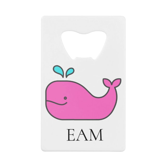 Préparatifs Baleine Rose et Aqua Monogramme Nautic (Devant)