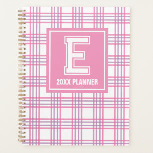 Préparatoire Plaid Monogramme Rose Violet
