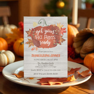 Préparez vos pantalons de graisse Invitation Thank