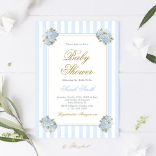 Preppy Baby shower Boy Invitation