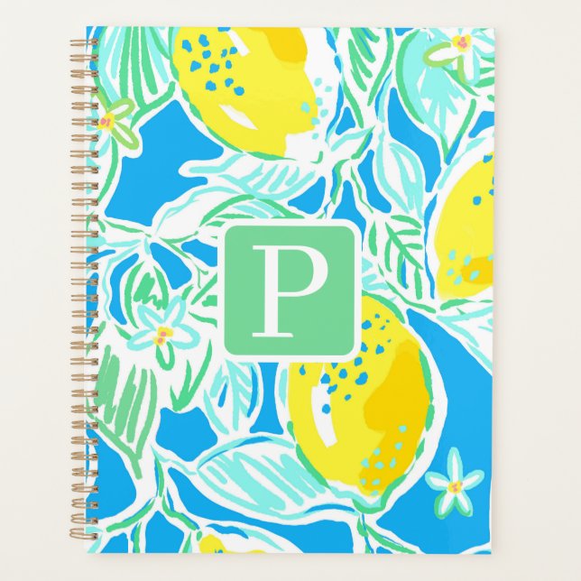 Préppy Blue Lemon Motif initial (Devant)