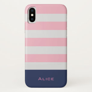 Preppy Blush Monogram coque iphone