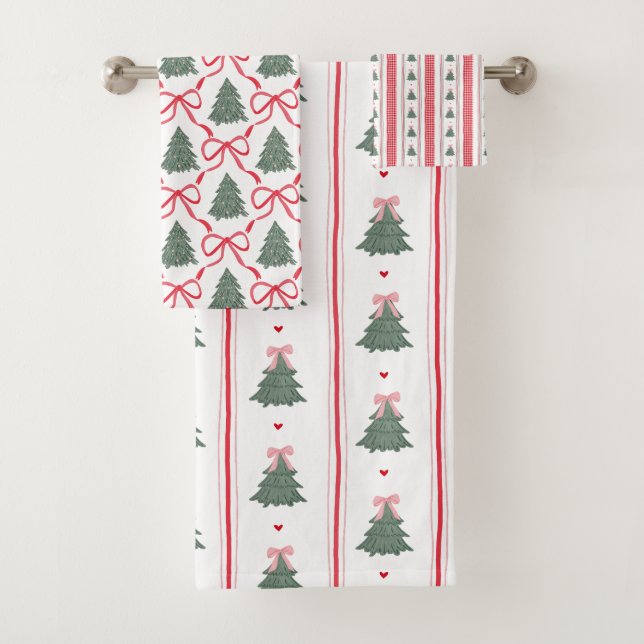 Preppy Christmas Gingham Bow  (En situation)