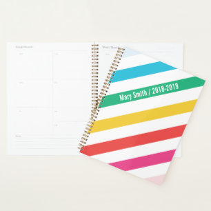 Preppy Diagonal Rainbow Stripe personnalisée