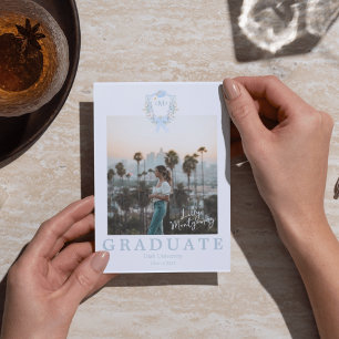 Préppy En vichy Graduation Photo Faire-part