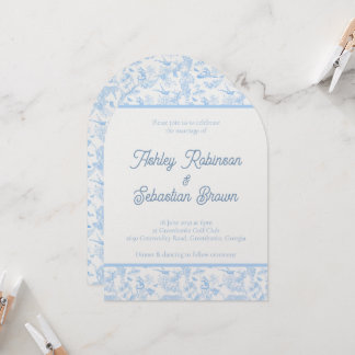 Preppy Jungle Chinoiserie Toile Faire-part de mari