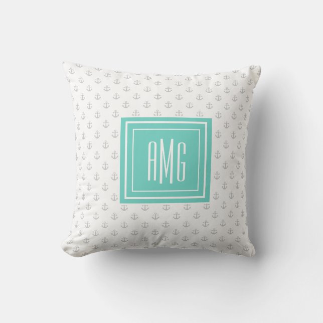 Preppy Nautical ⎢ MonogrammeJeter Coussin (Recto)