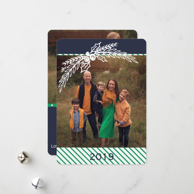 Preppy personnalisé Carte photo Holly 2 (Devant/Arrière en situation)