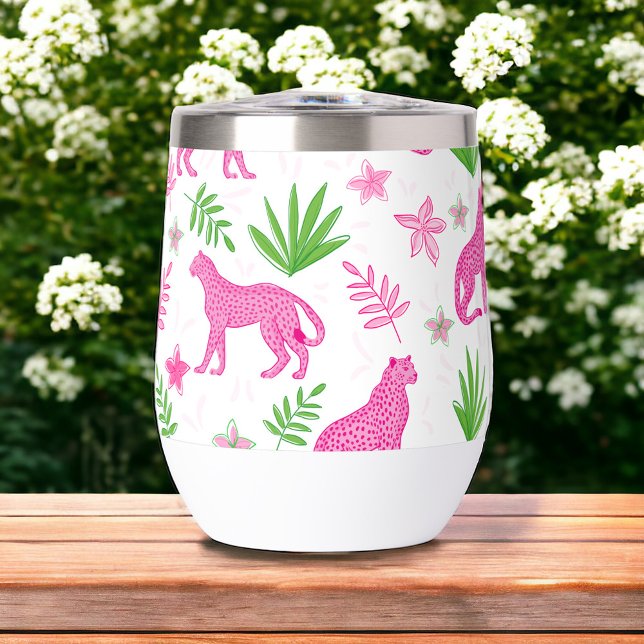 Préppy Pink Cheetah Floral (Créateur téléchargé)