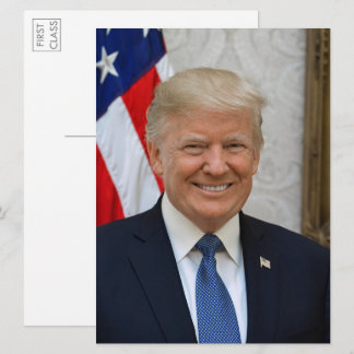 Prés. Donald Trump 2017 Portrait Grande carte post
