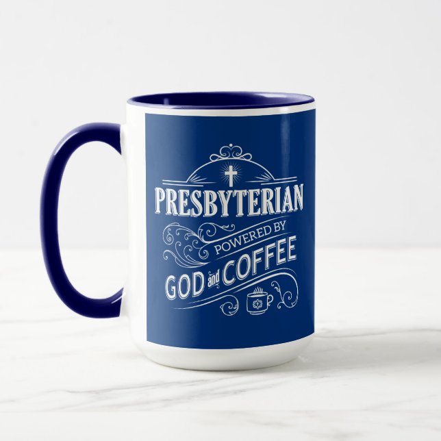 Presbytérien, propulsé par Dieu et Coffee Mug (Gauche)