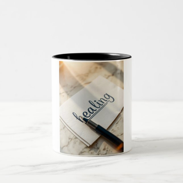 Prescription pour le bonheur : Mug de café avec st (Centre)