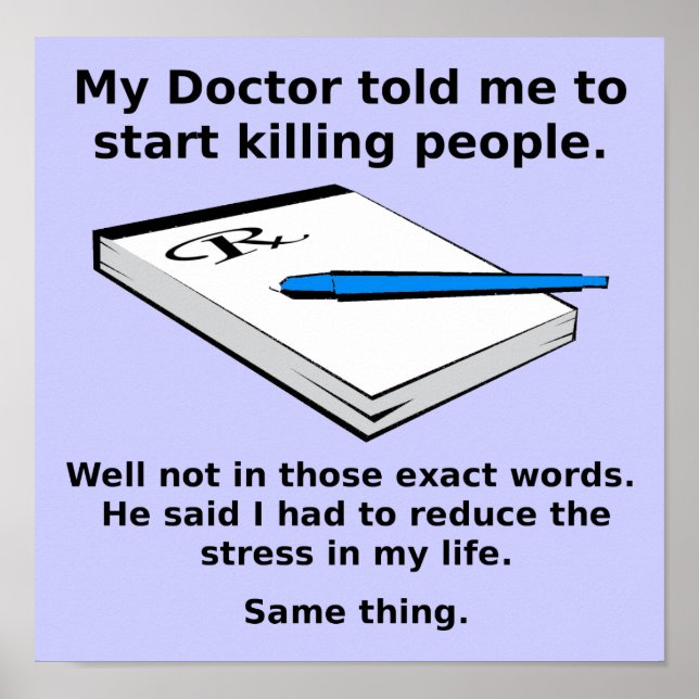 Prescription Pour Tuer Funny Poster (Devant)