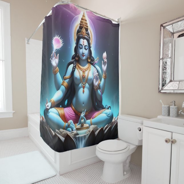 Présence Divine : Ganesh Douche rideau design (En situation)