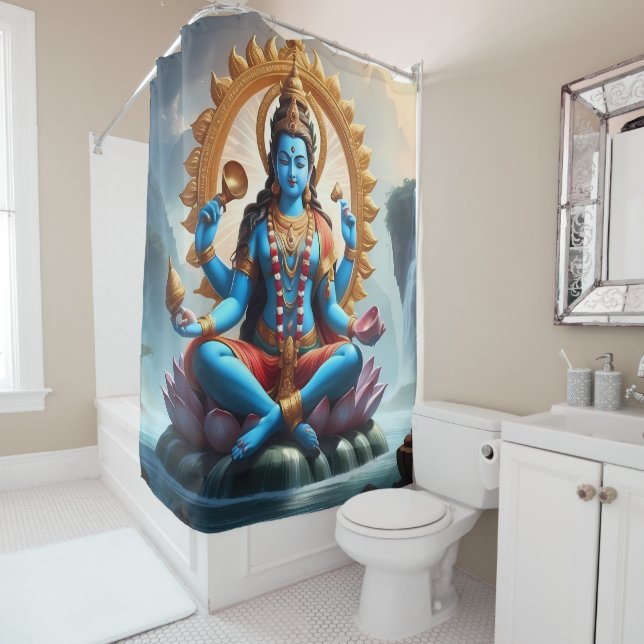 Présence Divine : Ganesh Douche rideau design (En situation)
