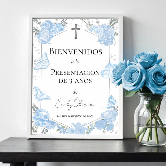 Presentación 3 años Affiches de bienvenue Papillon (Créateur téléchargé)