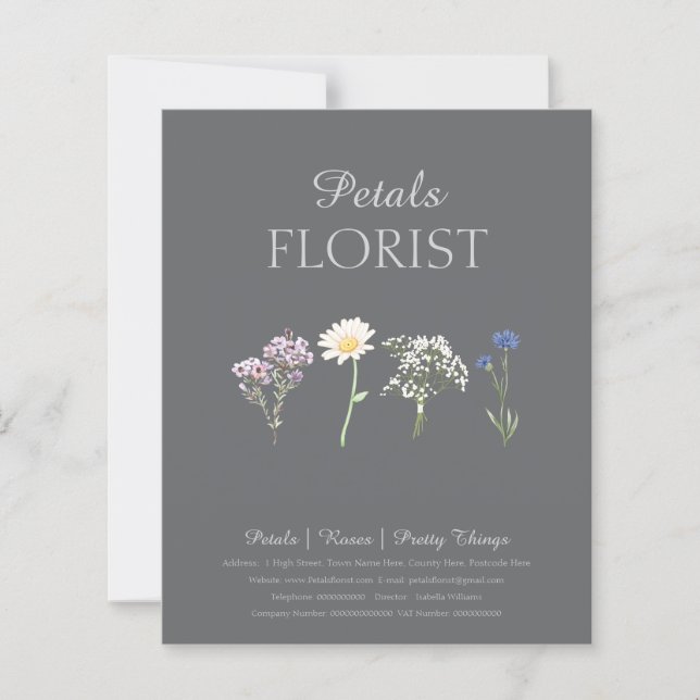 Présentation de fleuriste moderne en boutique (Devant)