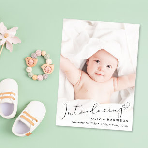 Présentation de la Faire-part de naissance acryliq