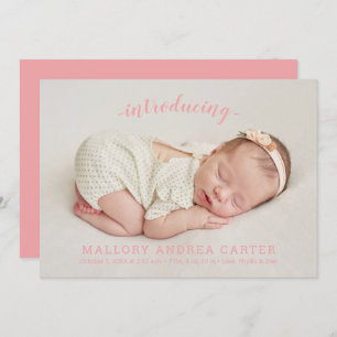 Présentation de notre Faire-part de naissance phot