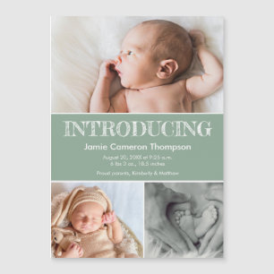 Présentation de photos de bébé annonce de naissanc