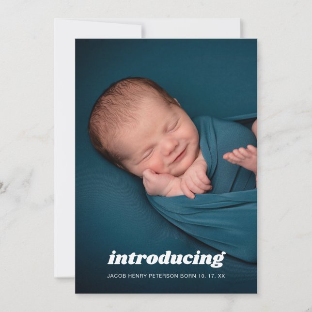 Présentation du Faire-part de naissance photo pour (Devant)