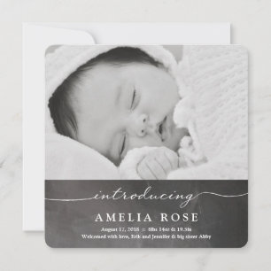 Présentation du nouveau-né Faire-part bébé