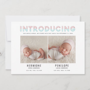Présentation d'un faire-part de naissance graphiqu