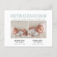 Présentation d'un faire-part de naissance graphiqu