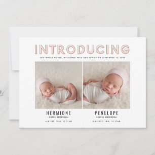 Présentation d'un faire-part de naissance graphiqu