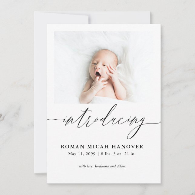 Présentation d'un Faire-part de naissance photo mo (Devant)