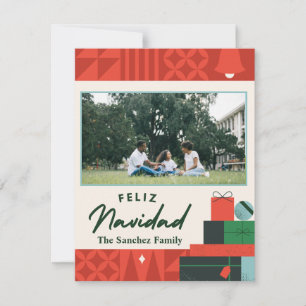 Présentation géométrique "Feliz Navidad" Carte 1 P