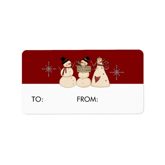 Présenter les étiquettes cadeaux pour les fêtes (Devant)