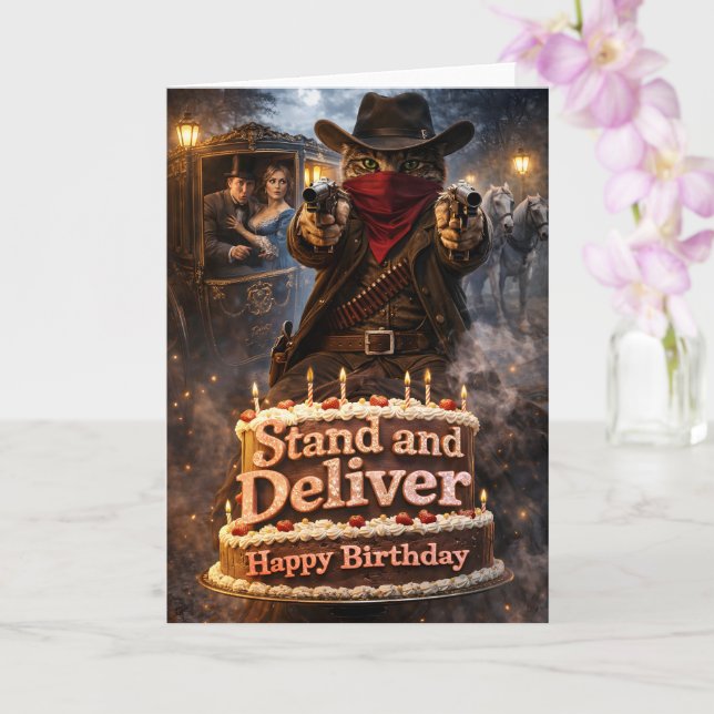 Présentoir de carte d'anniversaire et livrer un ch (Orchidée)