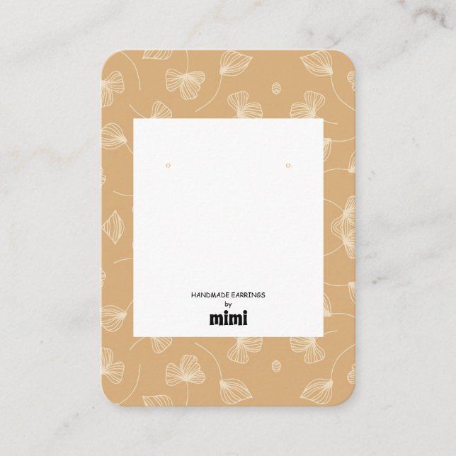 Présentoir de carte de visite marron beige moutard (Devant)