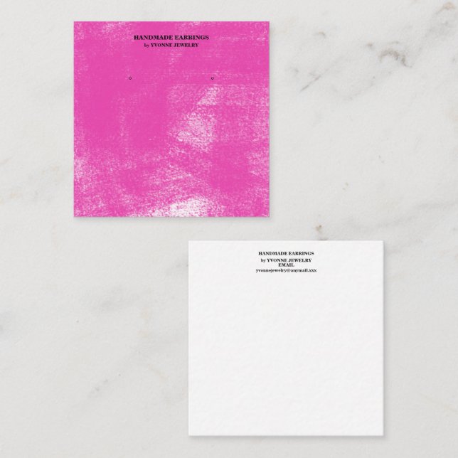 Présentoir de cartes de visite Fuchsia Pastel pour (Devant / Derrière)