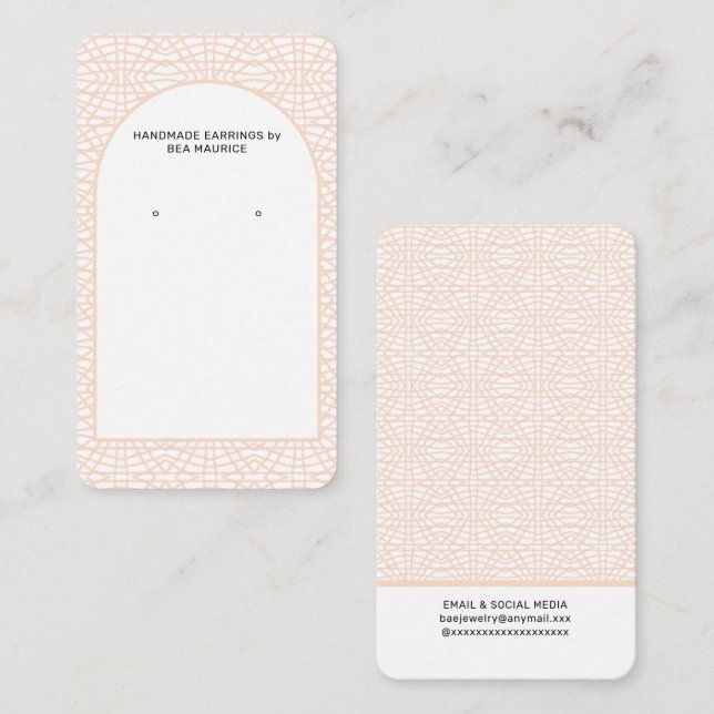 Présentoir de cartes moderne pour boucles d'oreill (Devant / Derrière)