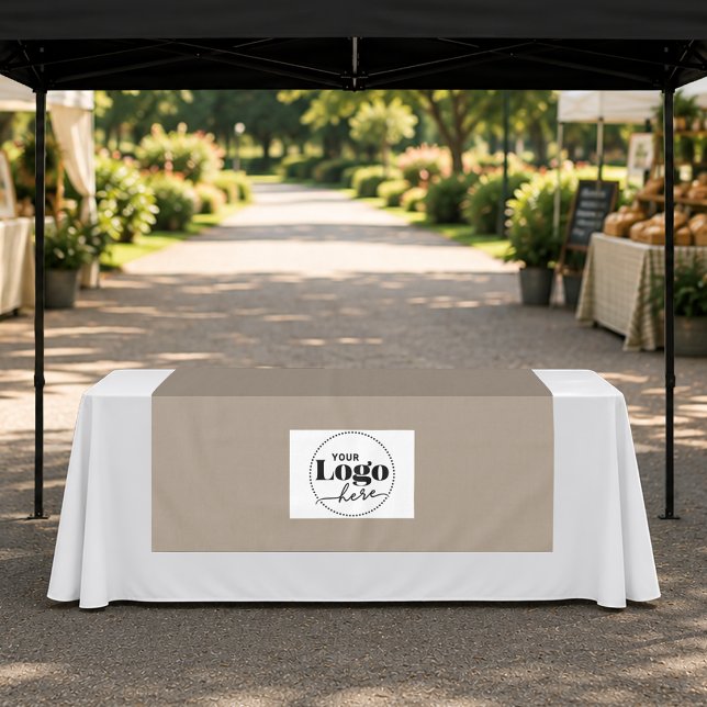 Présentoir de stand de vendeur marron Logo Nappe R (Créateur téléchargé)