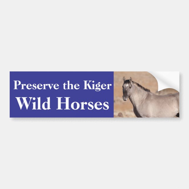 Preserve the Kiger Wild Horses Bumper Sticker (Devant)