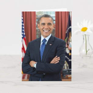 Président Barack Obama 2e trimestre 5x7 carte d'an