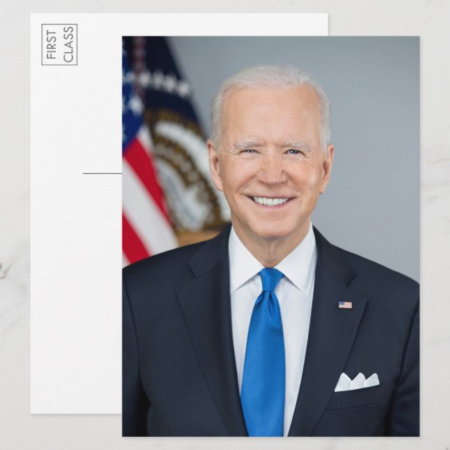 Président Joe Biden 2021 Portrait Grande carte pos (Devant / Derrière)